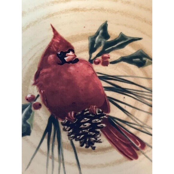 Lenox WINTER GREETINGS EVERYDAY 13" Pedestal Centerpiece Bowl Compote Cardinal - Picture 4 of 8